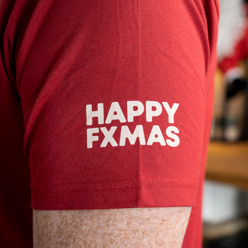 Happy FXMAS T-Shirt 2022 - Dark Red